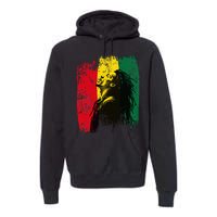 Ghanaian Flag Rastamann Reggae Dreadlocks Rasta Colors Premium Hoodie