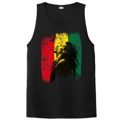 Ghanaian Flag Rastamann Reggae Dreadlocks Rasta Colors PosiCharge Competitor Tank