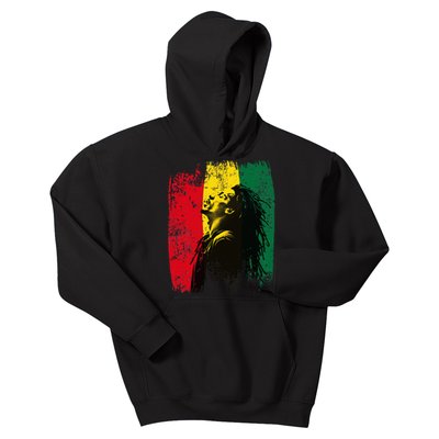 Ghanaian Flag Rastamann Reggae Dreadlocks Rasta Colors Kids Hoodie