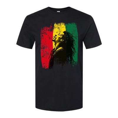 Ghanaian Flag Rastamann Reggae Dreadlocks Rasta Colors Softstyle CVC T-Shirt