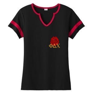 Greek Fraternity Red Incarnation Ladies Halftime Notch Neck Tee