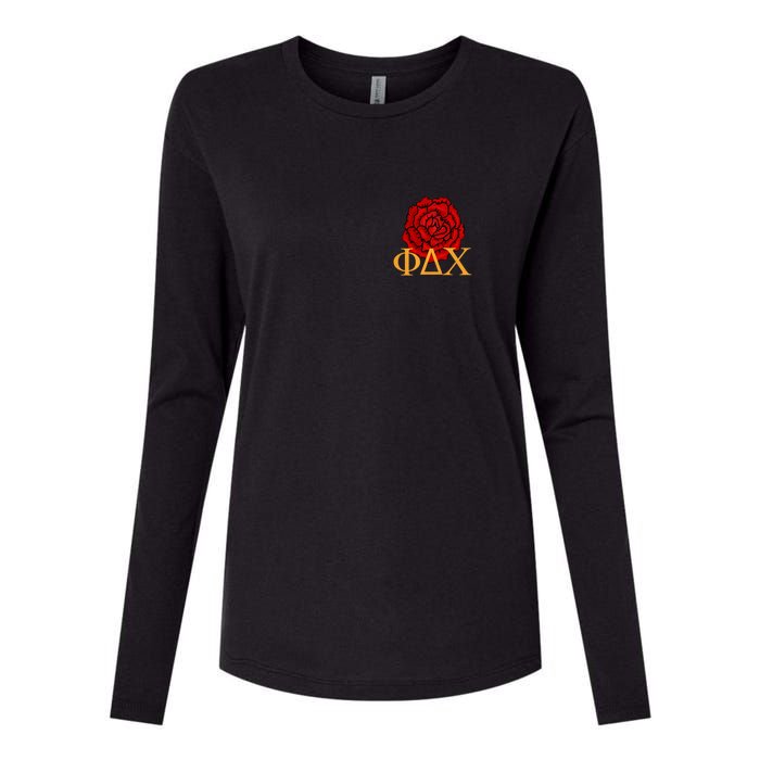 Greek Fraternity Red Incarnation Womens Cotton Relaxed Long Sleeve T-Shirt