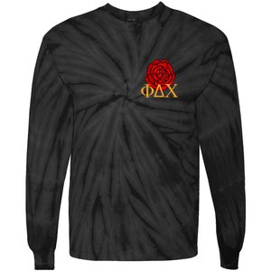 Greek Fraternity Red Incarnation Tie-Dye Long Sleeve Shirt