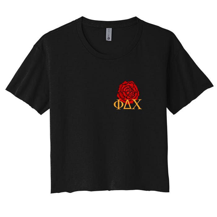 Greek Fraternity Red Incarnation Women's Crop Top Tee