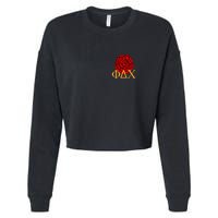 Greek Fraternity Red Incarnation Cropped Pullover Crew