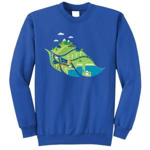 Green Future Renewable Energy Solar Wind Clean Air Water Cute Gift Tall Sweatshirt