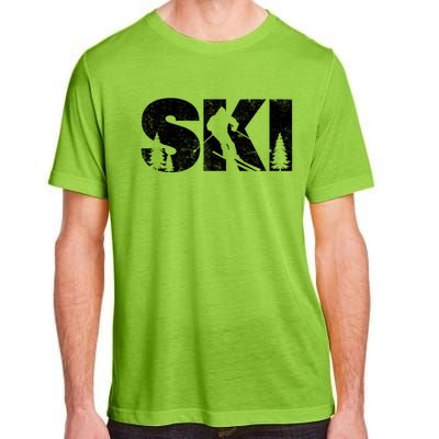 Gifts For Skiers Men Women Snow Skiing Alpine Downhill Ski TShirt Adult ChromaSoft Performance T-Shirt