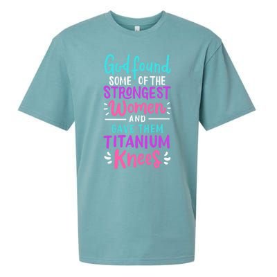 God Found Some Of The Strongest And Gave Them Titanium Funny Gift Sueded Cloud Jersey T-Shirt