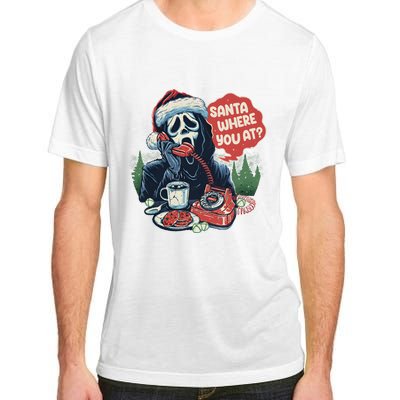 Ghost Face Santa Where You At Christmas Horror Dark Christmas Adult ChromaSoft Performance T-Shirt