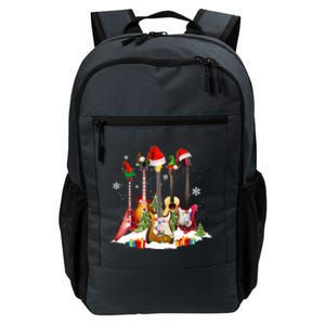 Guitar Fan Santa Hat Christmas Tree Funny Music Lover Xmas Gift Daily Commute Backpack