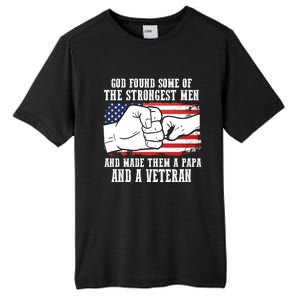 God Found Some Of And Made Papa And A Veteran Father Gift Tall Fusion ChromaSoft Performance T-Shirt