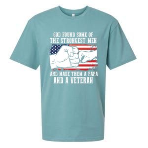 God Found Some Of And Made Papa And A Veteran Father Gift Sueded Cloud Jersey T-Shirt