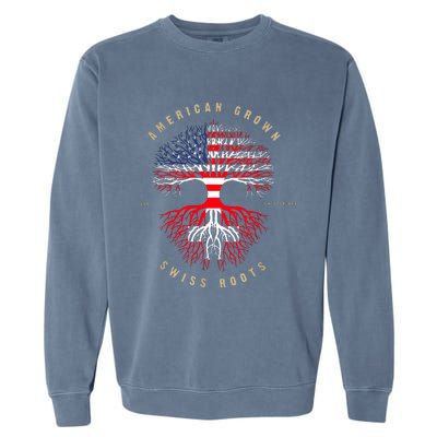 Gift For Swiss With Roots From Switzerland Garment-Dyed Sweatshirt