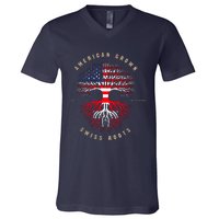 Gift For Swiss With Roots From Switzerland V-Neck T-Shirt