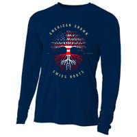 Gift For Swiss With Roots From Switzerland Cooling Performance Long Sleeve Crew