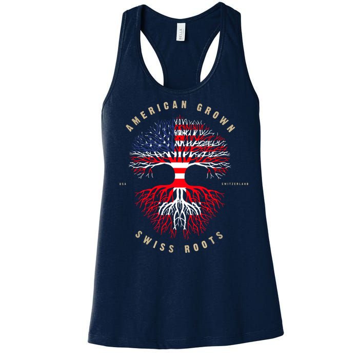 Gift For Swiss With Roots From Switzerland Women's Racerback Tank