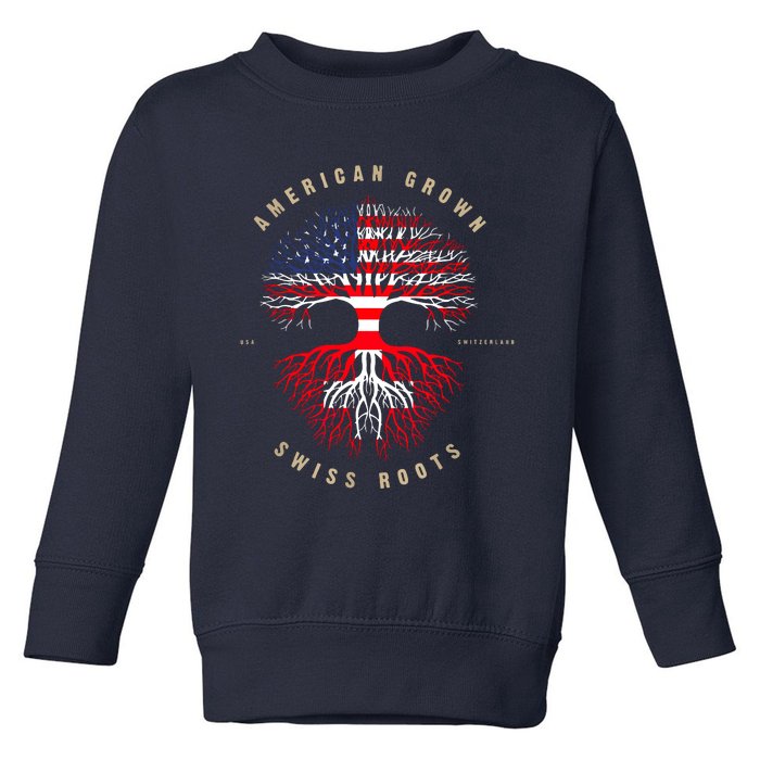 Gift For Swiss With Roots From Switzerland Toddler Sweatshirt