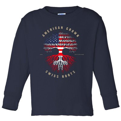 Gift For Swiss With Roots From Switzerland Toddler Long Sleeve Shirt