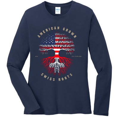 Gift For Swiss With Roots From Switzerland Ladies Long Sleeve Shirt