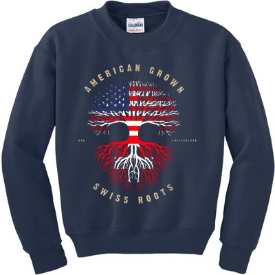 Gift For Swiss With Roots From Switzerland Kids Sweatshirt