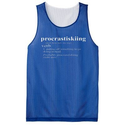 Gifts For Skiers Procrastiskiing Funny Skiing Mesh Reversible Basketball Jersey Tank