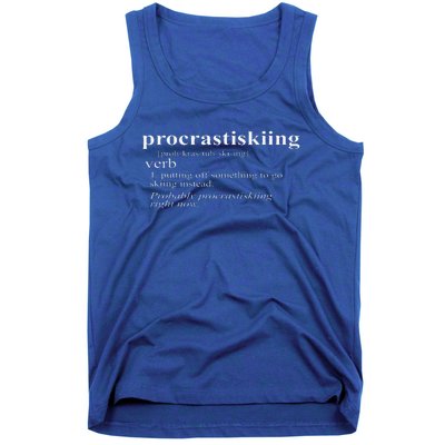 Gifts For Skiers Procrastiskiing Funny Skiing Tank Top