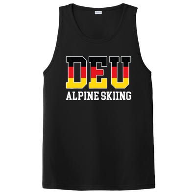 Germany Flag Skier German DEU Alpine Skiing PosiCharge Competitor Tank