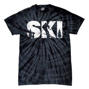 Gifts For Skiers Men Women Snow Skiing Alpine Downhill Ski Tie-Dye T-Shirt