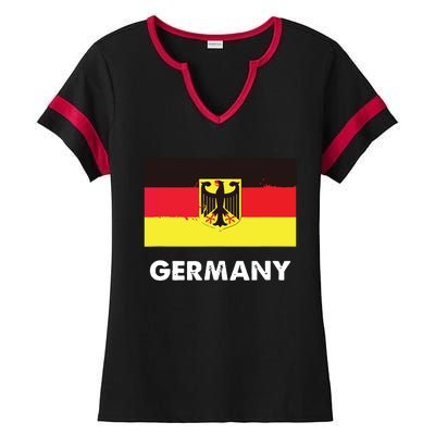 Germany Flag Shirts German Ladies Halftime Notch Neck Tee