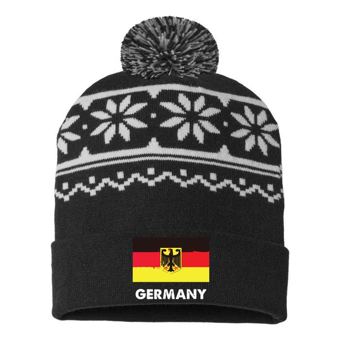 Germany Flag Shirts German USA-Made Snowflake Beanie