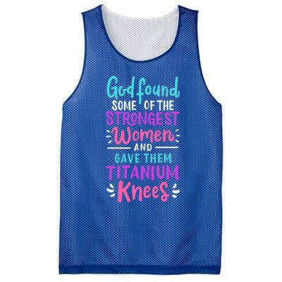 God Found Some Of The Strongest And Gave Them Titanium Gift Mesh Reversible Basketball Jersey Tank