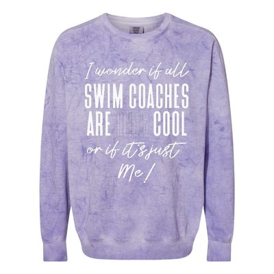 Gift for Swimming Coach Swim team swimming Colorblast Crewneck Sweatshirt