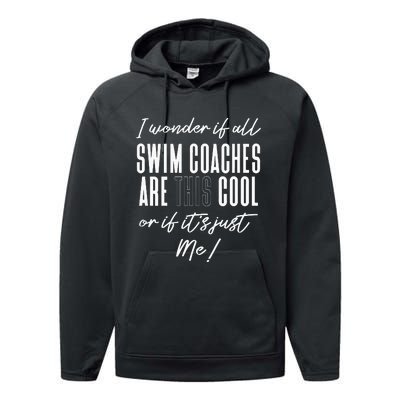 Gift for Swimming Coach Swim team swimming Performance Fleece Hoodie