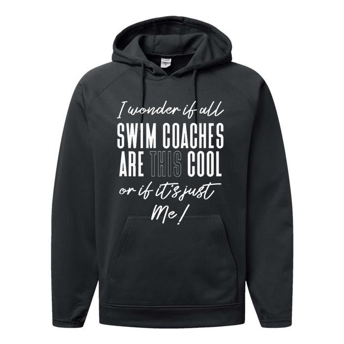 Gift for Swimming Coach Swim team swimming Performance Fleece Hoodie