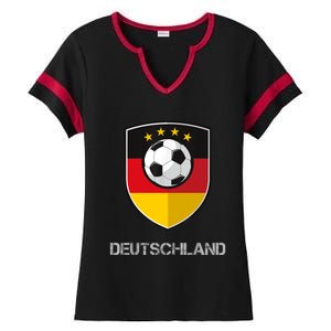 Germany Football Soccer Team Deutschland Ladies Halftime Notch Neck Tee