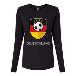 Germany Football Soccer Team Deutschland Womens Cotton Relaxed Long Sleeve T-Shirt