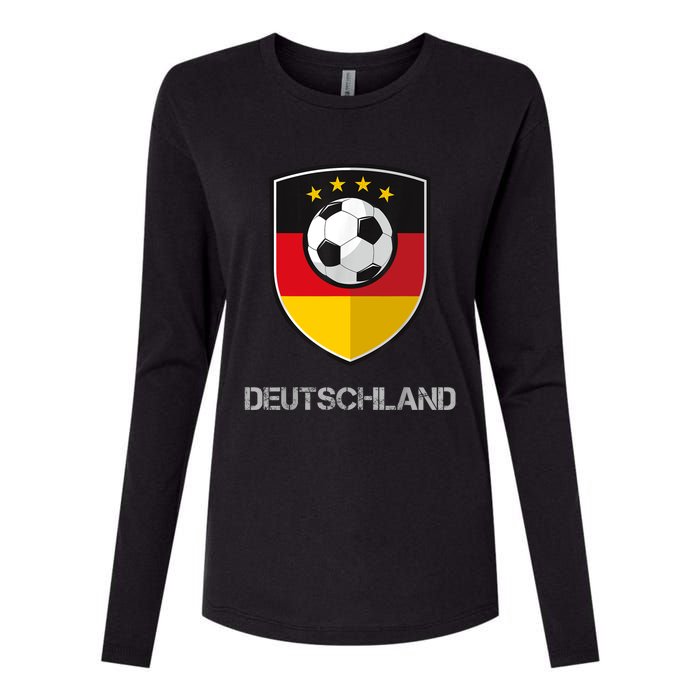 Germany Football Soccer Team Deutschland Womens Cotton Relaxed Long Sleeve T-Shirt