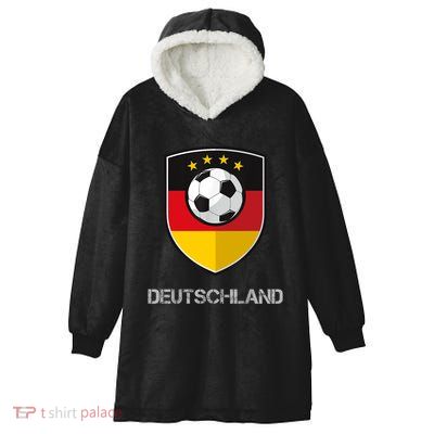 Germany Football Soccer Team Deutschland Hooded Wearable Blanket