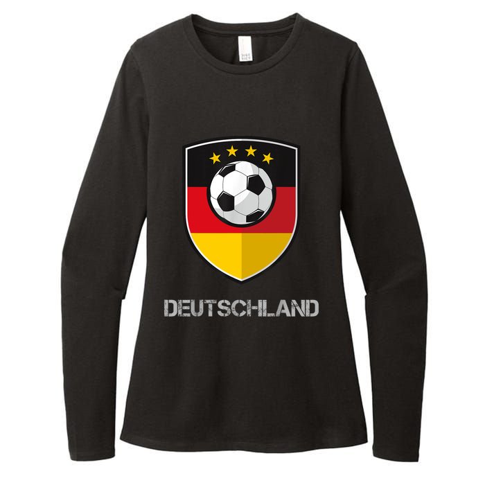 Germany Football Soccer Team Deutschland Womens CVC Long Sleeve Shirt