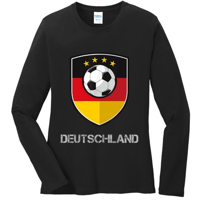 Germany Football Soccer Team Deutschland Ladies Long Sleeve Shirt