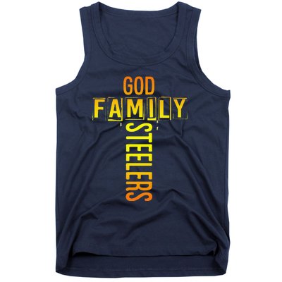 God Family Steeler Fathers Day Gift Tee Tank Top