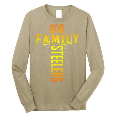 God Family Steeler Fathers Day Gift Tee Long Sleeve Shirt