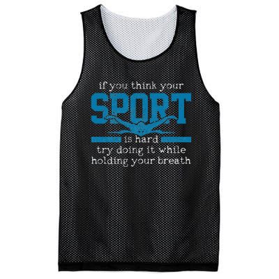 Gift for Swimmer Funny Swimming Sports Quote Mesh Reversible Basketball Jersey Tank