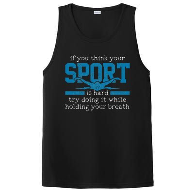 Gift for Swimmer Funny Swimming Sports Quote PosiCharge Competitor Tank