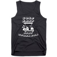  Golf Fast Stay Under Par Golf Cart Golf  Tank Top