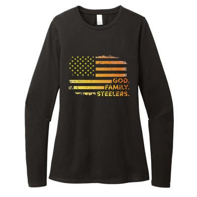 God Family Steelers Pro Us Flag Gift For Fathers Day Womens CVC Long Sleeve Shirt