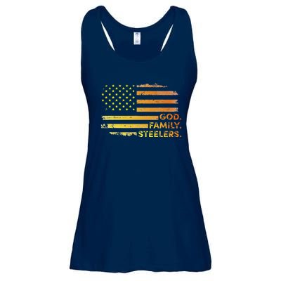 God Family Steelers Pro Us Flag Gift For Fathers Day Ladies Essential Flowy Tank