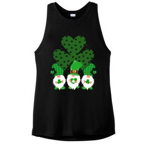 Gnomies Funny St Patrick's Day Ladies PosiCharge Tri-Blend Wicking Tank