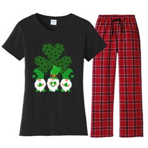 Gnomies Funny St Patrick's Day Women's Flannel Pajama Set