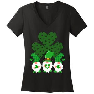 Gnomies Funny St Patrick's Day Women's V-Neck T-Shirt